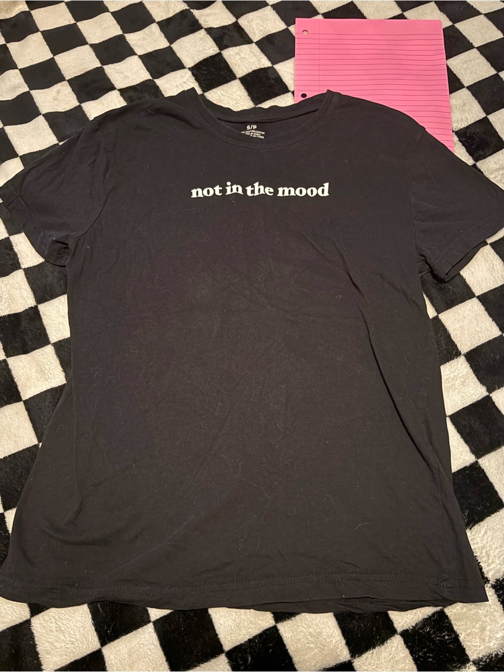 Ladies small Black 'Not in the Mood' Graphic Tee